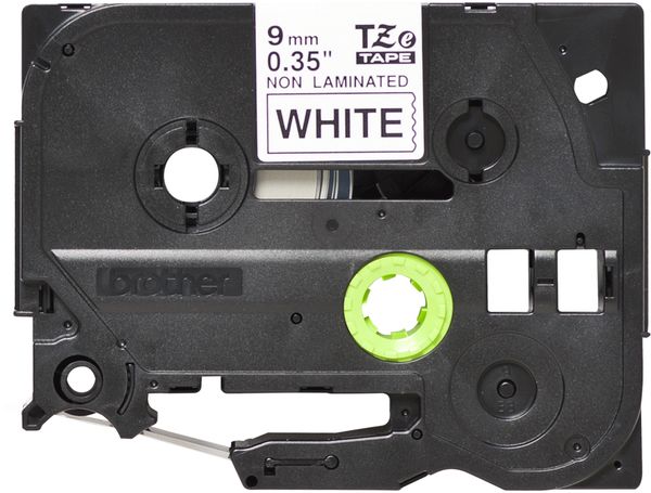 Schriftbandkassette Brother 9mm weiß/schwarz TZEN221 - Bild 3