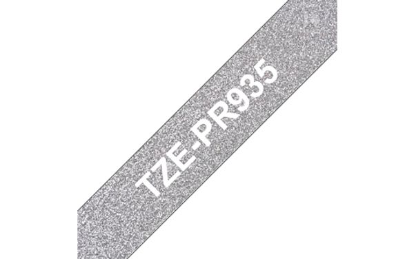 Schriftbandkassette Brother 12mmx8m premium silber/weiß - Bild 3