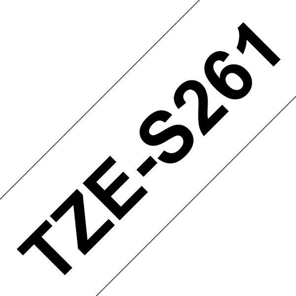 Schriftbandkassette Brother 36mm weiß/schwarz TZES261