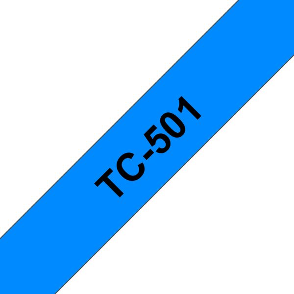 Schriftbandkassette Brother 12mm blau/schwarz TC501