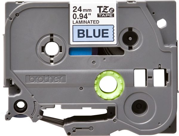 Schriftbandkassette Brother 24mm blau/schwarz TZE551 - Bild 3