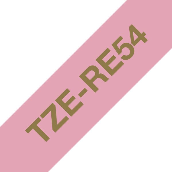 Schriftbandkassette Brother 24mmx4m rosa/gold Textilband