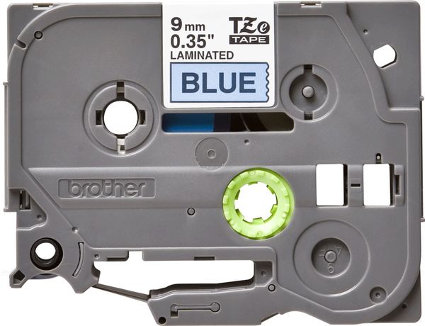 Schriftbandkassette Brother 9mm blau/schwarz TZE521 - Bild 4