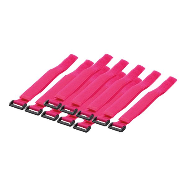 Logilink Kabelbinder mit Klettverschluss pink 10 Stück