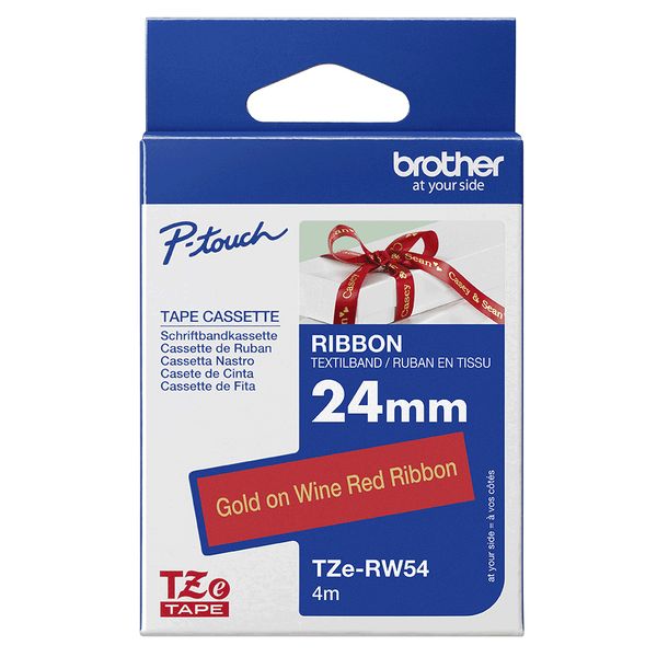 Textilband Brother 24mmx4m winrot/gold TZERW54 - Bild 4