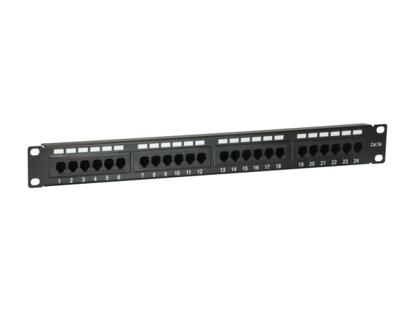 Equip 19" Patchpanel 24xRJ45 Cat5e UTP 1U 100MHz RAL9005