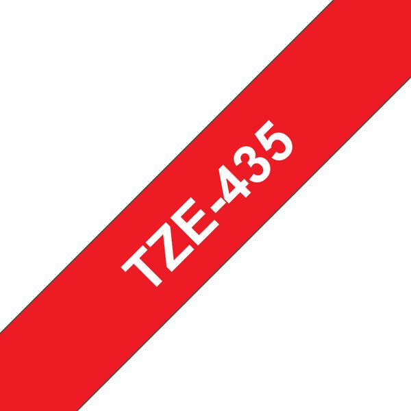 Schriftbandkassette Brother 12mm rot/weiß TZE435