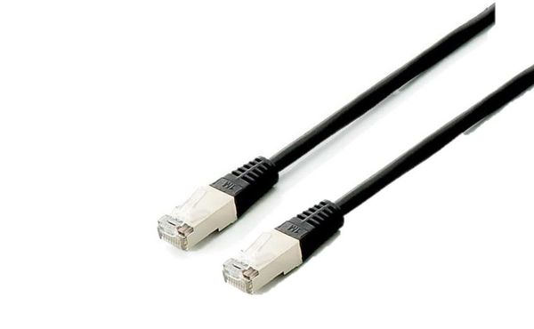 Equip Patchkabel Cat6A Plat.S/FTP 2xRJ45 3.00m schwarz LSZH Polybeutel