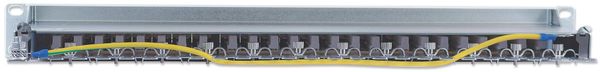 Intellinet Patch Panel, Cat6, FTP, 24-Port, 1U, Shielded, 90° Top-Entry Punch-Down Blocks, Grey - Bild 3