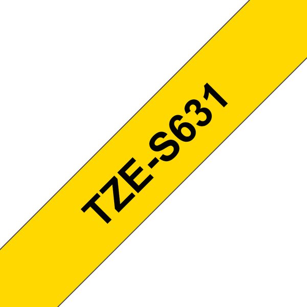 Schriftbandkassette Brother 12mm gelb/schwarz TZe-S631