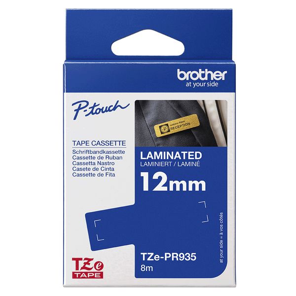 Schriftbandkassette Brother 12mmx8m premium silber/weiß - Bild 4
