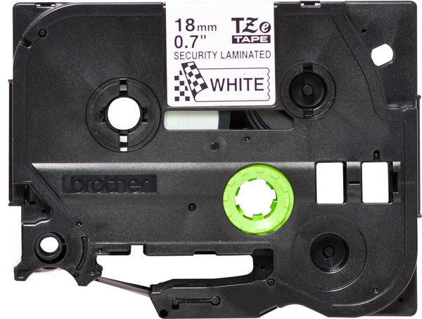 Schriftbandkassette Brother 18mm weiß/schwarz TZESE4 - Bild 3