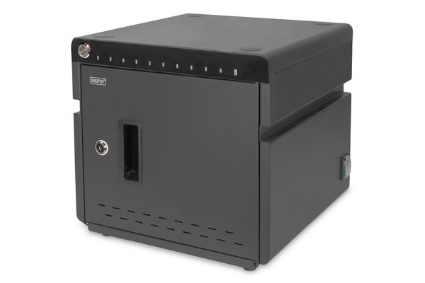 DIGITUS Mob.Ladeschrank Notebooks/Tablets 14" 10 Plätze sw