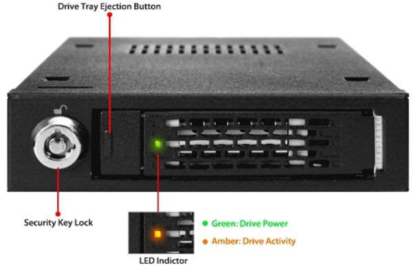 Icy Dock MB991IK-B Obturateur de baie de lecteur 2.5" Plateau de stockage de disques Noir - Bild 5