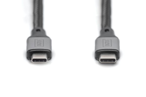 DIGITUS Anschlusskabel USB4.0/C -> C 40Gbit/s 1m schwarz - Bild 4
