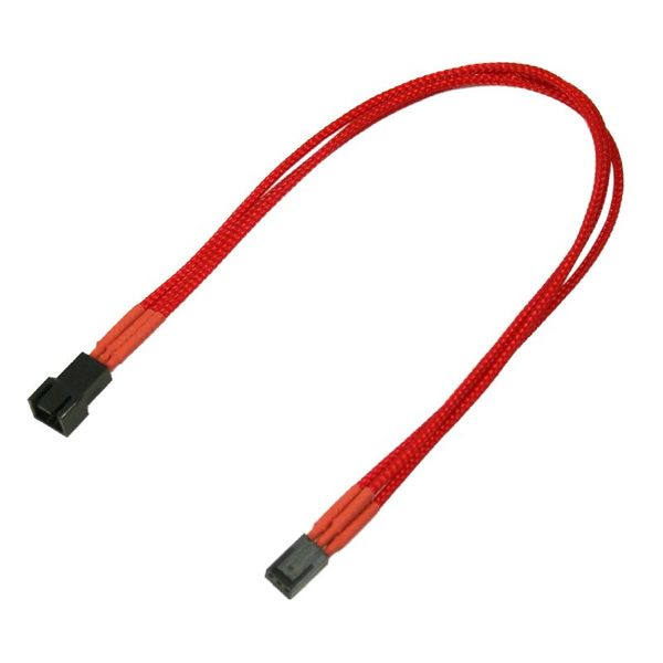 Nanoxia Kabel 3-Pin Verlängerung, 30 cm, Single, rot