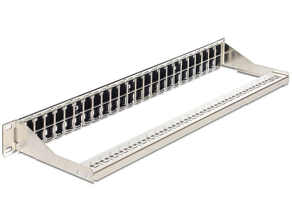 DELOCK 19 Keystone Patchpanel 48 Port 1 HE schwarz - Bild 2