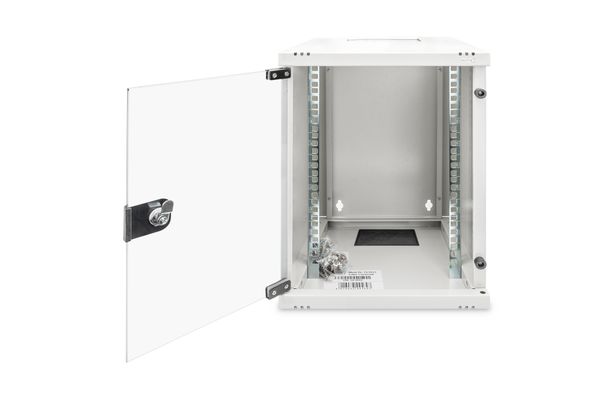 DIGITUS Wandschrank Compact 9HE 254mm 10" Glastür grau - Bild 3