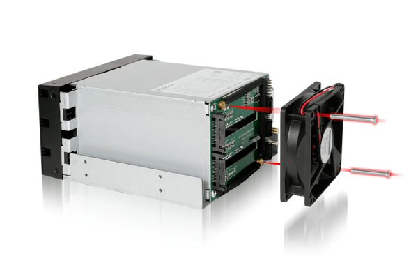Backplane IcyDock 3x8,9cm SATAI-III in 2x5,25" MB153SP-B - Bild 8