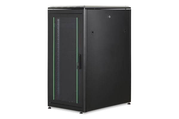 DIGITUS Netzwerkschrank Unique 22HE 1164x600x800mm schwarz (Speditionsversand)