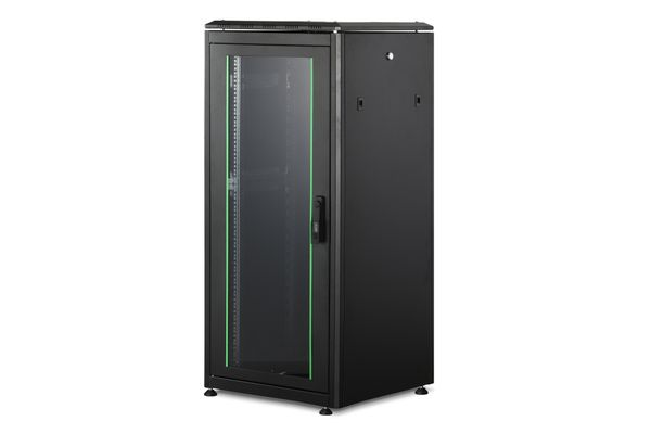 DIGITUS Netzwerkschrank Unique 26HE 1342x600x600mm schwarz (Speditionsversand)