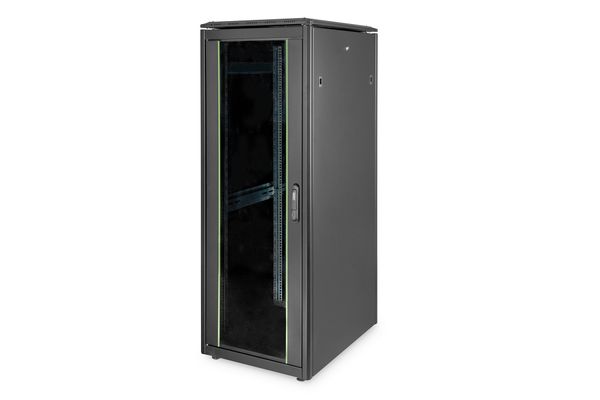 DIGITUS Netzwerkschrank Unique 32HE 1609x600x800mm schwarz (Speditionsversand)