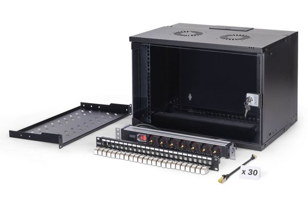 DIGITUS Netzwerk-Set 483 mm (19") - 7HE, 540x400 mm (BxT) sw