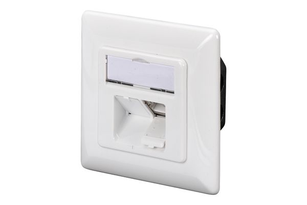 Digitus CAT 6A class EA network socket, design-compatible, shielded, flush-mounted