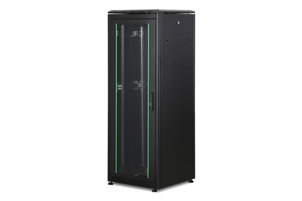 DIGITUS Netzwerkschrank Unique 32HE 1609x600x600mm schwarz (Speditionsversand)