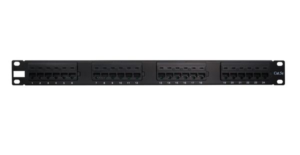 Inter-Tech 19" Patchpanel Cat.5e UTP 24 Port AMP