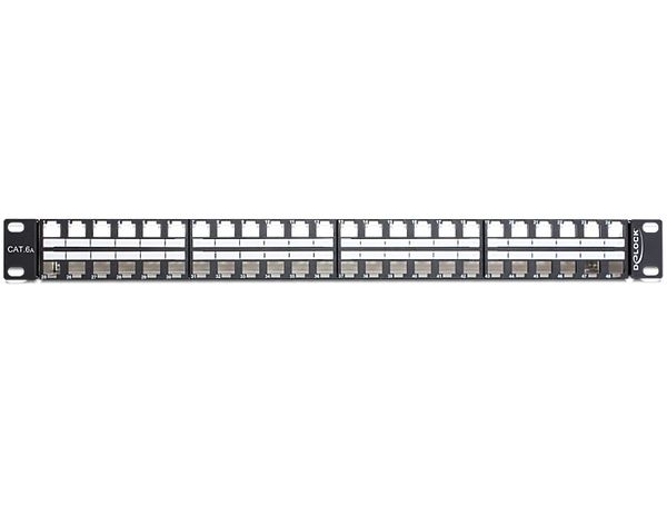 DELOCK 19 Keystone Patchpanel 48 Port 1 HE schwarz - Bild 3