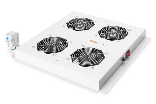 DIGITUS Dachlüftereinheit, Industrie, 4 Lüfter grau, IP55