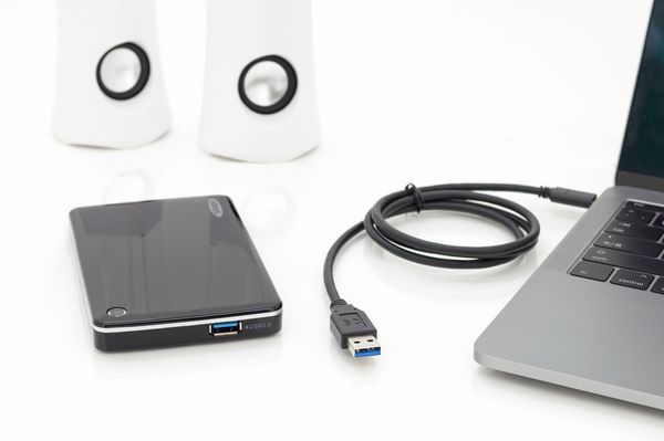 DIGITUS USB 2.0 Anschlusskabel Typ C -A St/St 1.0m, sw - Bild 2