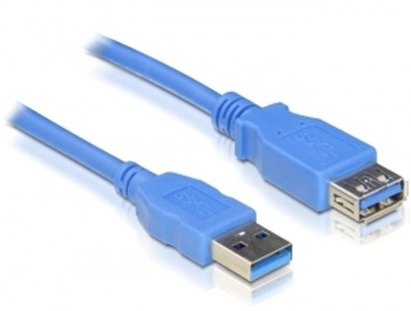 DELOCK USB3.0 Verl. A -> A St/Bu 5.00m blau