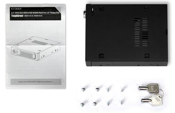 We-Ra. IcyDock 6,3cm SATAI-III HDD&SSD in 1x3,5" 7-15mm sw - Bild 7