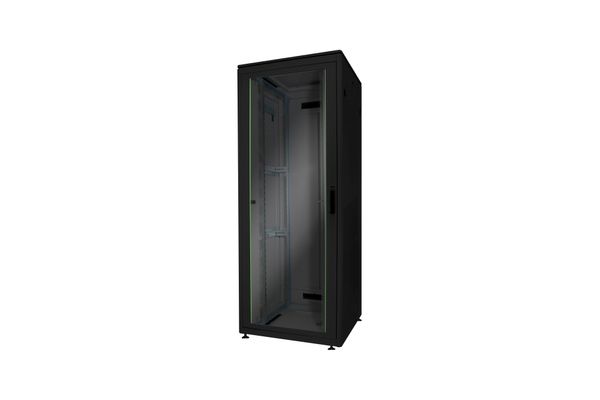 DIGITUS Netzwerkschrank Unique 32HE 1609x800x800mm schwarz (Speditionsversand)