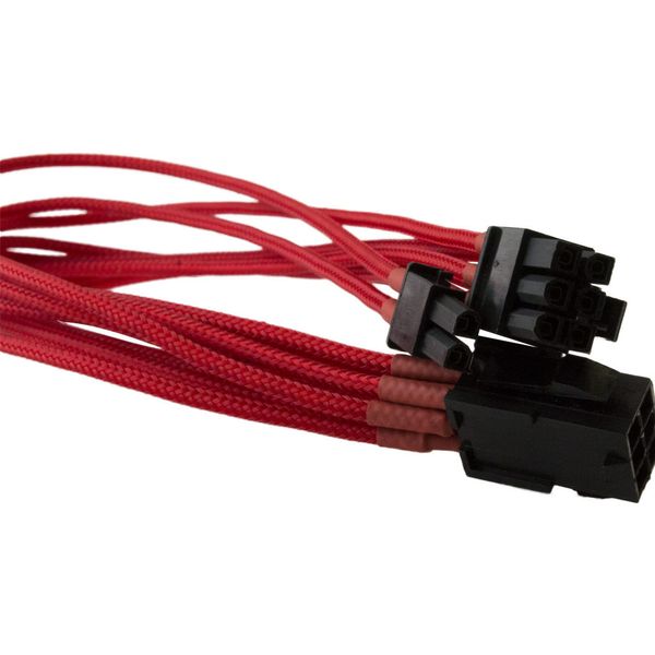 Nanoxia Kabel PCI-E 6- auf 6+2-Pin, 30 cm, Single, rot