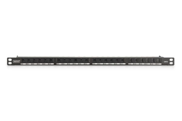 DIGITUS Patchpanel 0,5HE 24-Port Cat6 ungeschirmt schwarz - Bild 3