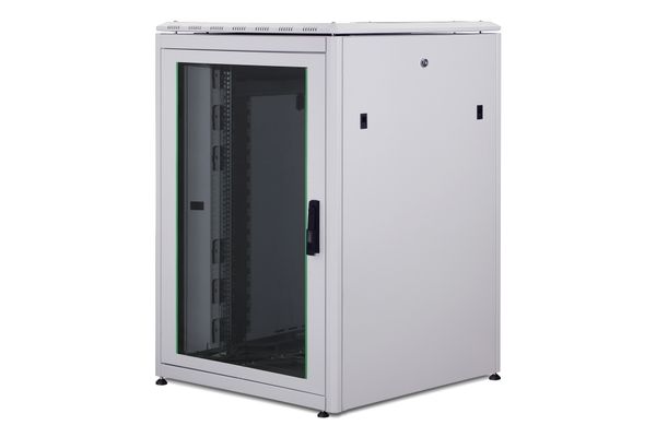 DIGITUS Netzwerkschrank Unique 22HE 1164x800x800mm grau (Speditionsversand)