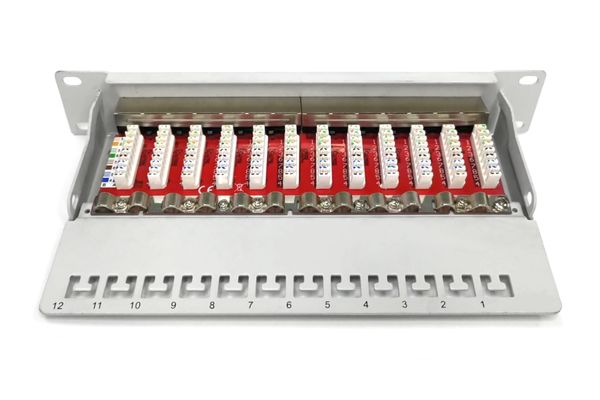 DIGITUS Cat.6A Patch Panel, geschirmt, 12-Port, 10", grau - Bild 4