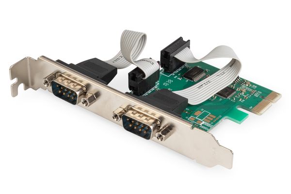 DIGITUS PCI Expr Card 2x D-Sub9 seriell Ports + LowProfile retail