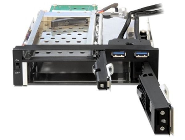 DELOCK Wechselrahmen 5,25" für 2,5"/3,5" SAS/SATA HDD - Bild 5