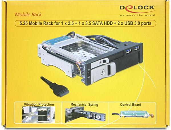 DELOCK Wechselrahmen 5,25" für 2,5"/3,5" SAS/SATA HDD