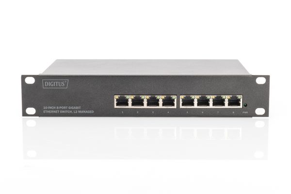 DIGITUS Switch 8-Port Gigabit Managed schwarz - Bild 4