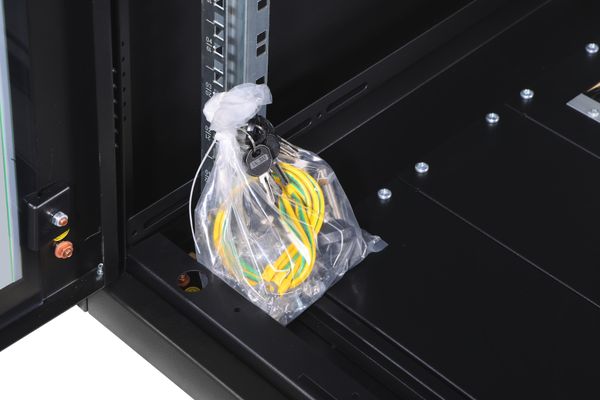 DIGITUS Netzwerkschrank Unique 22HE 1164x600x800mm schwarz (Speditionsversand) - Bild 5