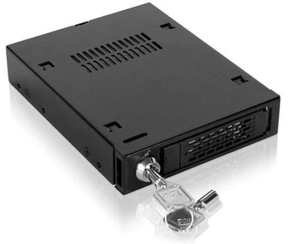 We-Ra. IcyDock 6,3cm SATAI-III HDD&SSD in 1x3,5" 7-15mm sw - Bild 5