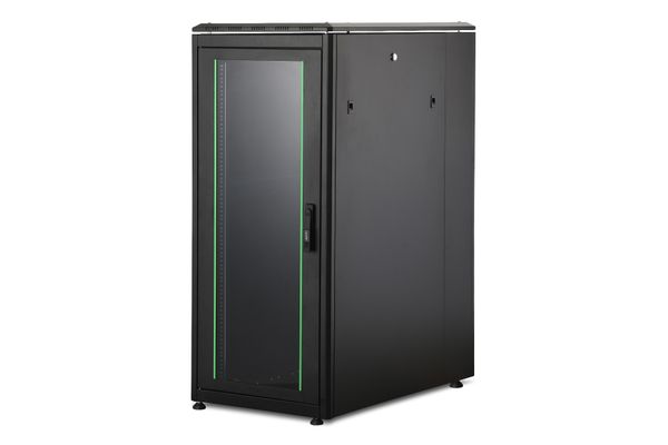 DIGITUS Netzwerkschrank Unique 26HE 1342x600x1000mm schwarz (Speditionsversand)