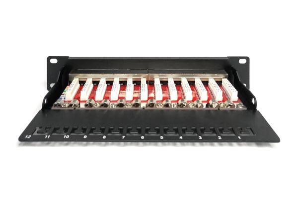 DIGITUS Cat.6A Patch Panel, geschirmt, 12-Port, 10",schwarz - Bild 5