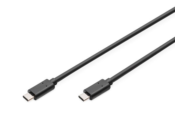 DIGITUS USB 2.0 Anschlusskabel Typ C -C St/St 1.0m, sw