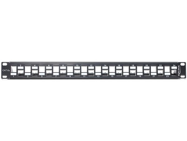 DELOCK Patchpanel 1HE 24 Keystone Ports abgestuft mit Sch - Bild 3